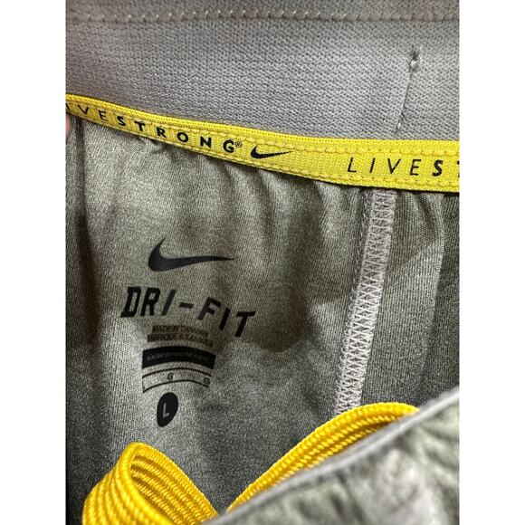 Nike Dri-Fit Livestrong Grey Basketball Training Shorts Men's Size Large L - Picture 5 of 8